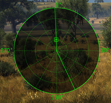 Radar in tracking mode 
