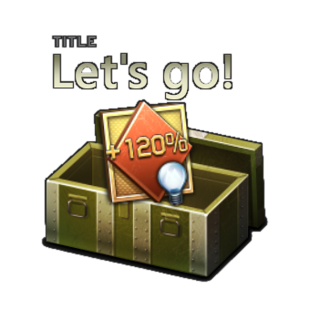 “Let’s go!” in-game title and +120% RP booster for 1 battle (valid for 3 days)