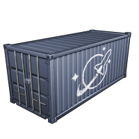 Container with raw materials