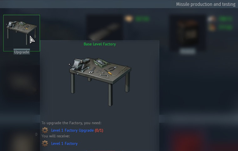 The Factory that you can upgrade!