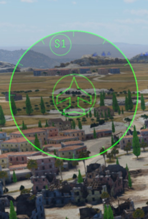 The pilot is aware of an enemy Pantsir-S1 searching radar that is operating nearby.