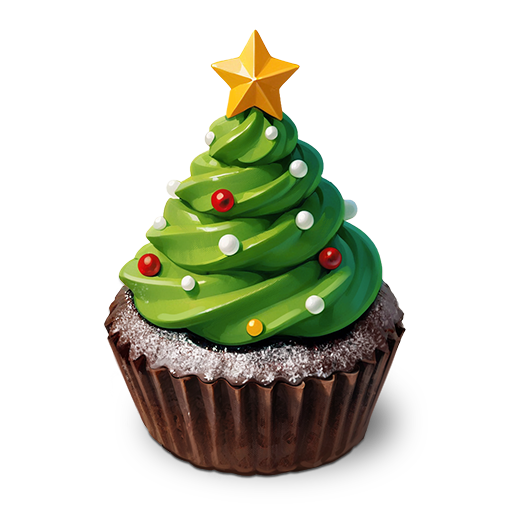 The Festive Cupcake silver box