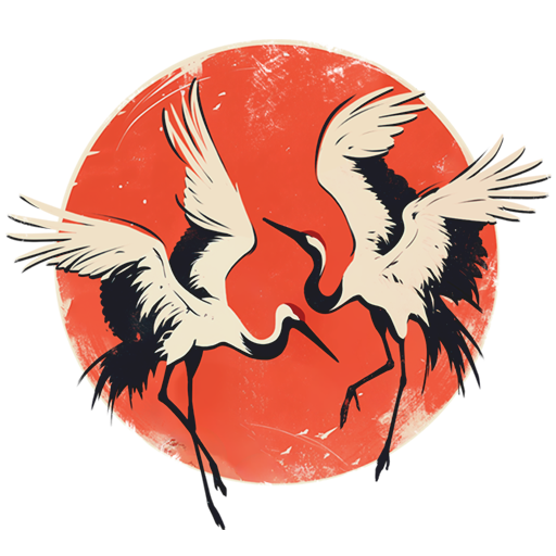 “Dancing Cranes” decal 