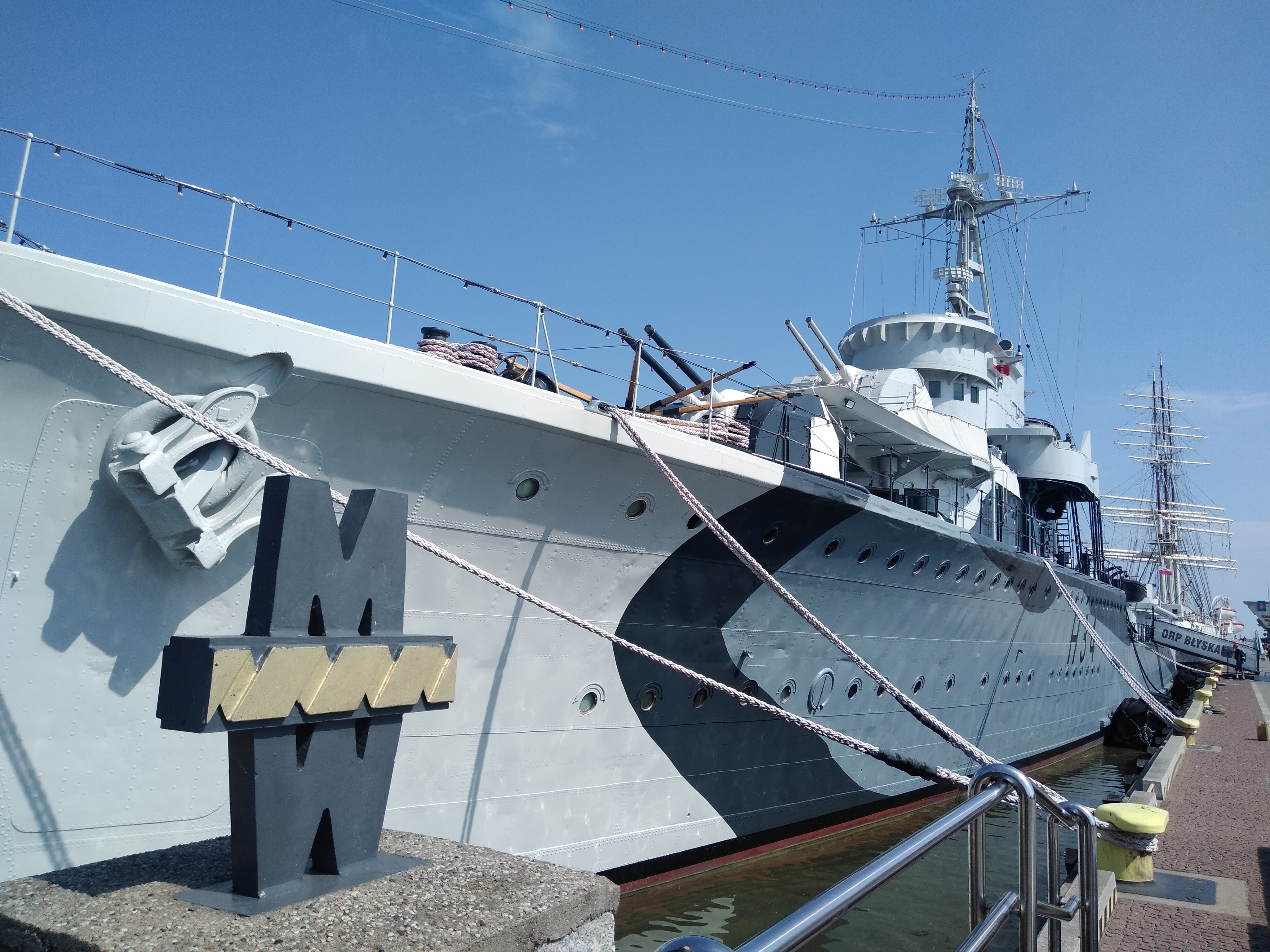 Okręt-muzeum ORP Blyskawica. Sierpień 2022 r.